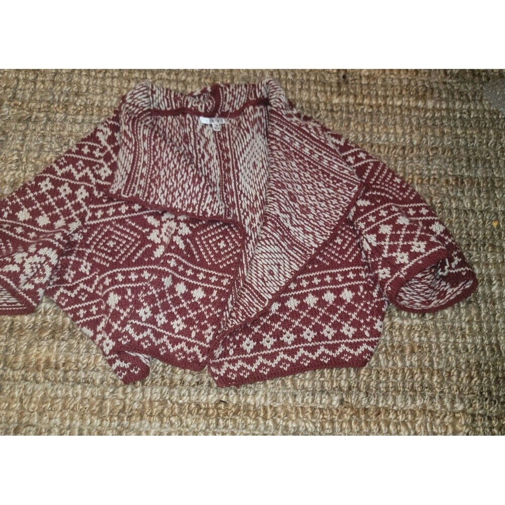 Cabi Open Sweater Shrug w Assymetrical Edges Short Wide Sleeves Crop Length Sz M